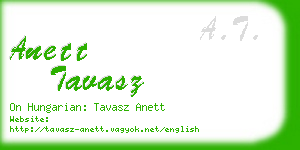 anett tavasz business card